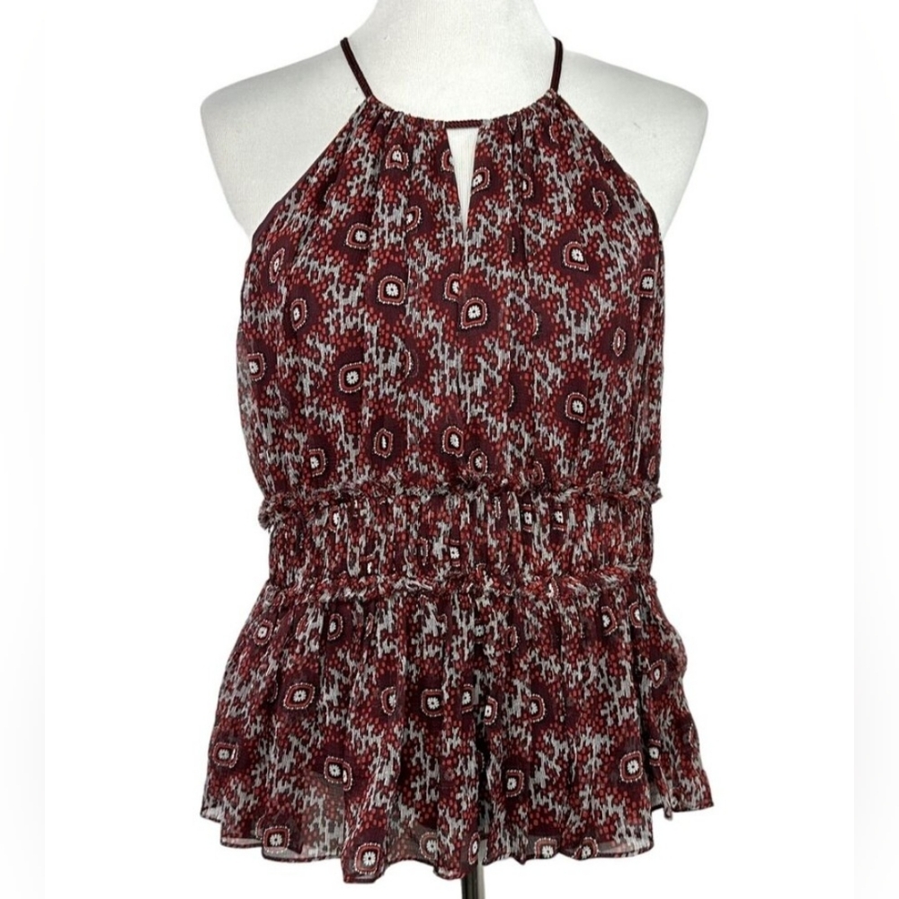 Like-New cinq a sept Halter Peplum Blouse